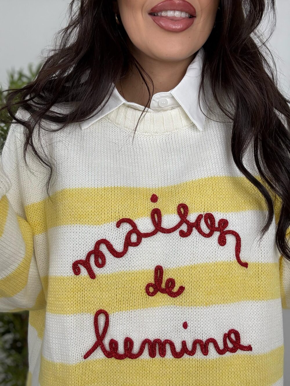 Pullover Maison Giallo - immagine 3