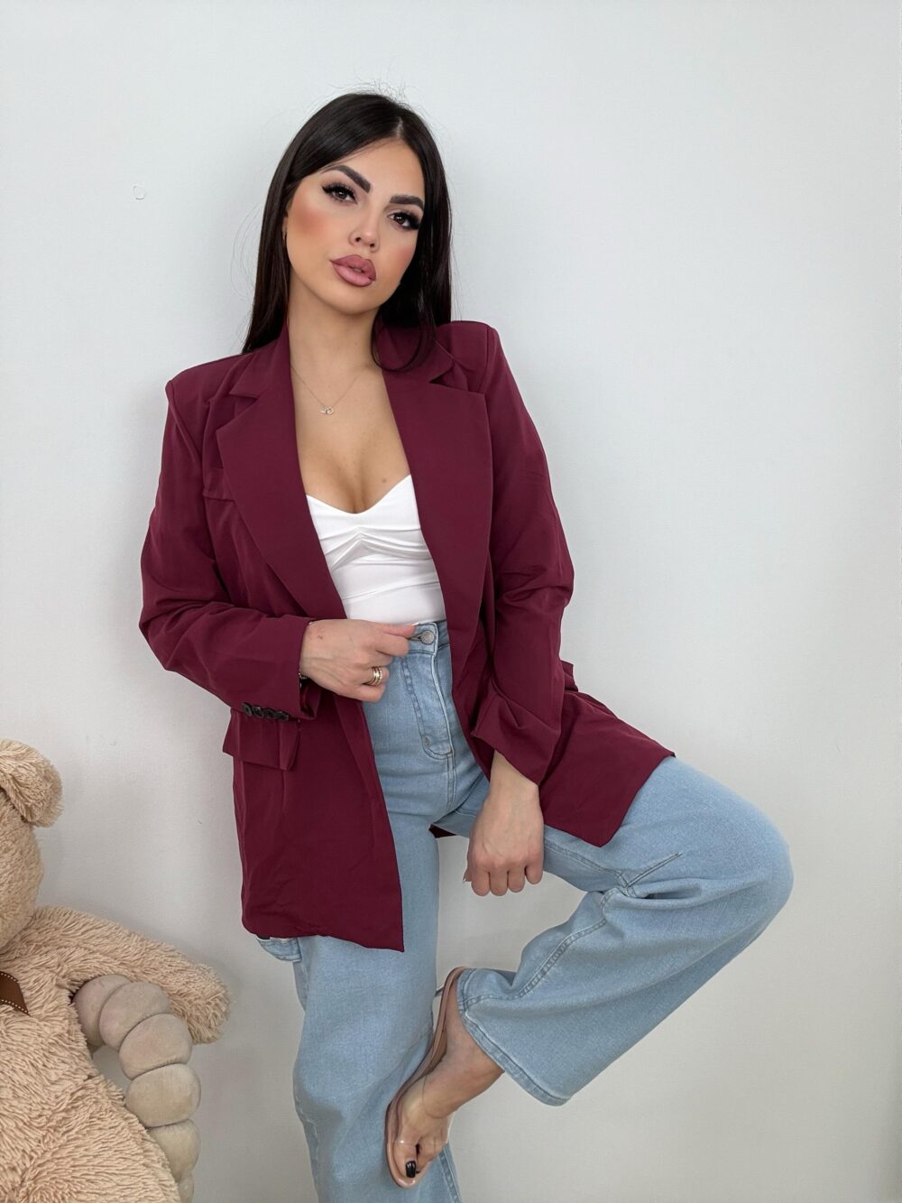 Giacca Milva Bordeaux - immagine 2