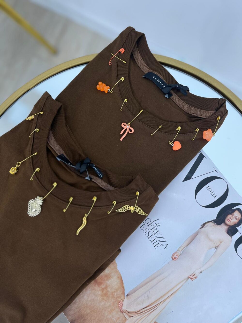 T-shirt Momà Marrone